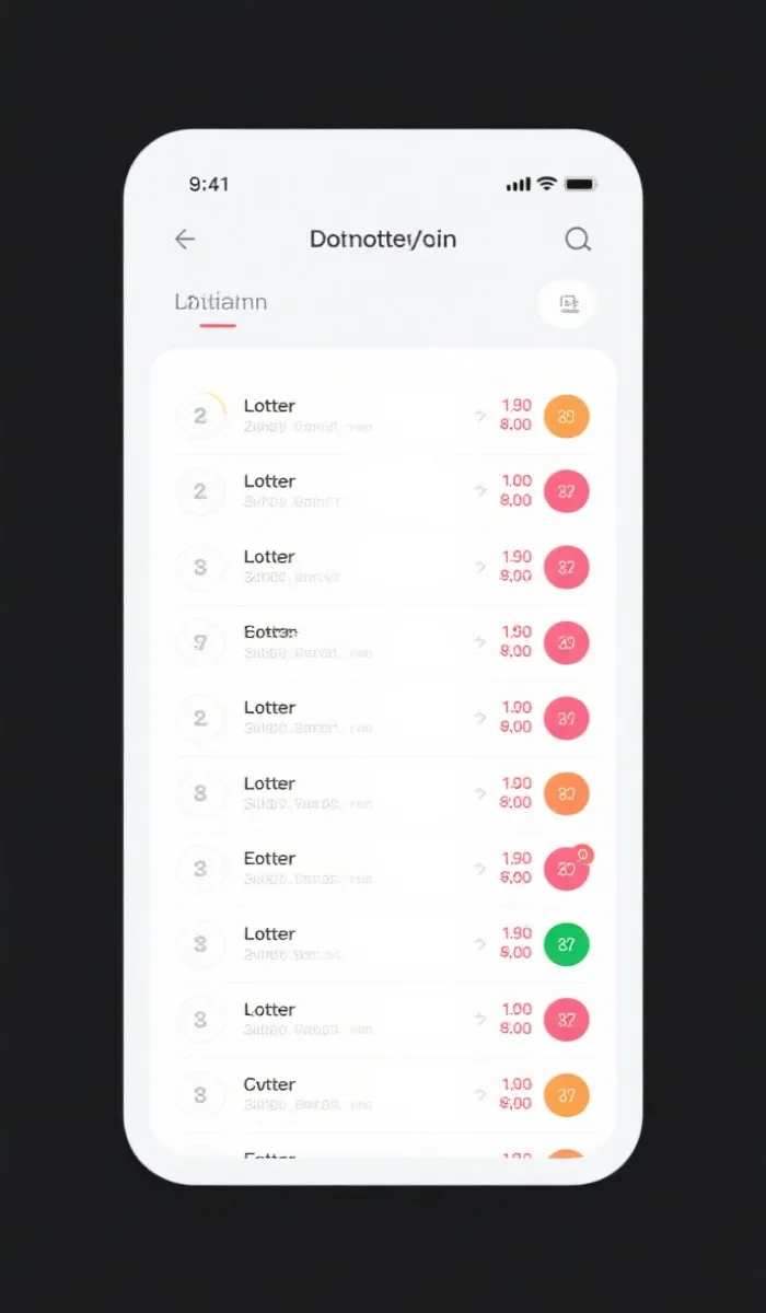 移动端开奖列表界面